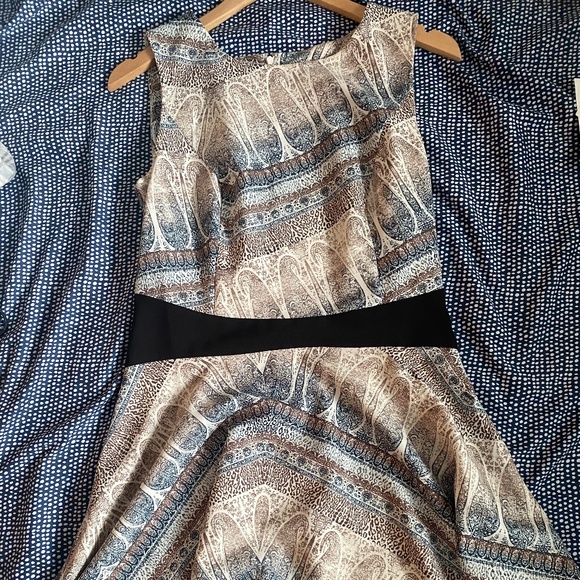 Blue brown and cream boho style dress - Picture 1 of 1